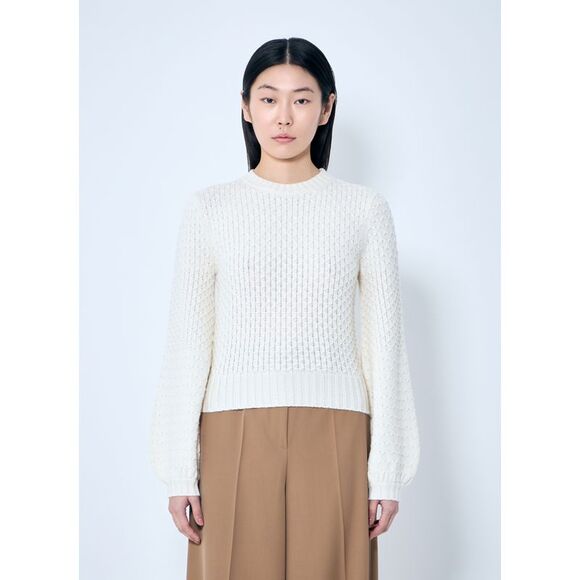 MaxMara Sweaters - Max Mara Women Wool And Cashmere Decorative-Stitch Sweater